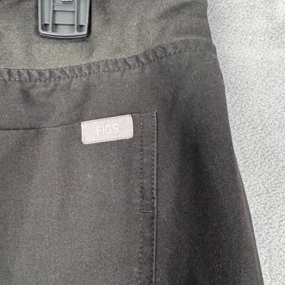 FIGS‎ Zamora Jogger Scrub Pants Black Elastic Waist Drawstring Pockets Mens MT